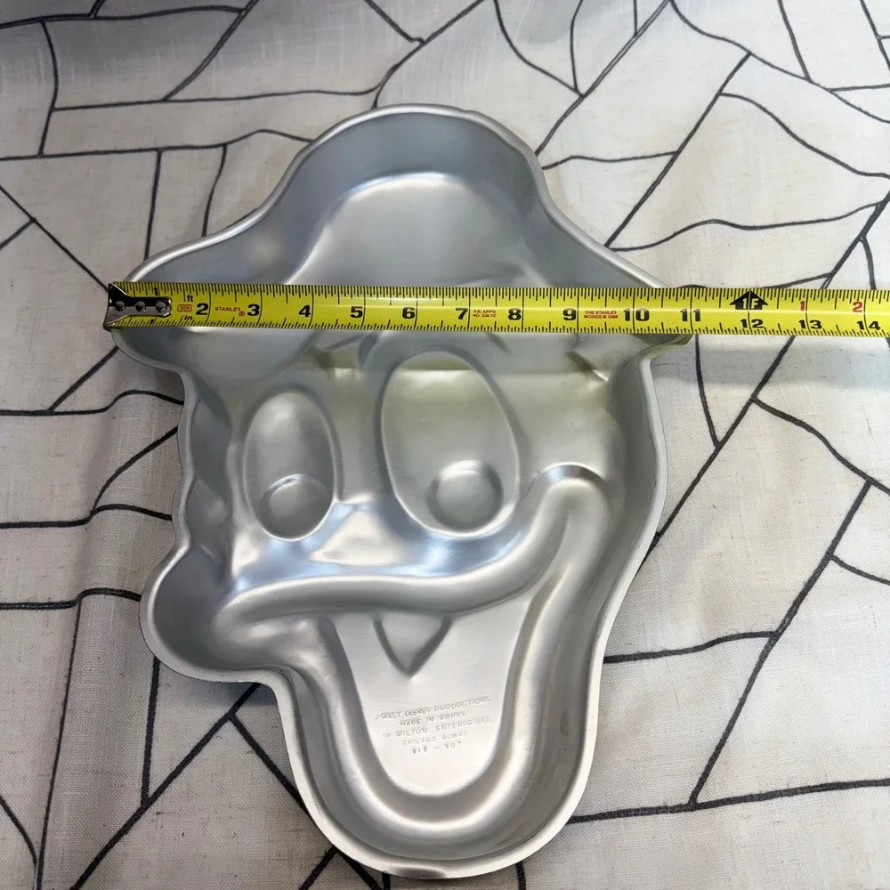 Wilton Donald Duck Cake Pan 13.5x11 Silver Aluminum Vintage Disney‎ 515-507